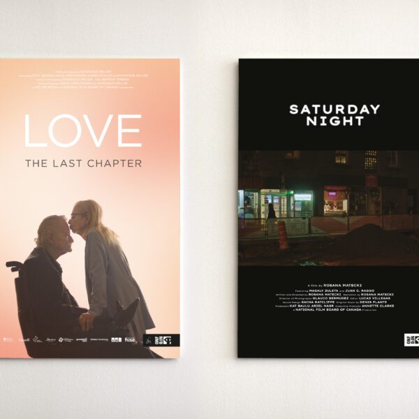 A poster for Love, the Last Chapter and Saturday Night on a white wall
